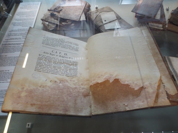 Old books on display