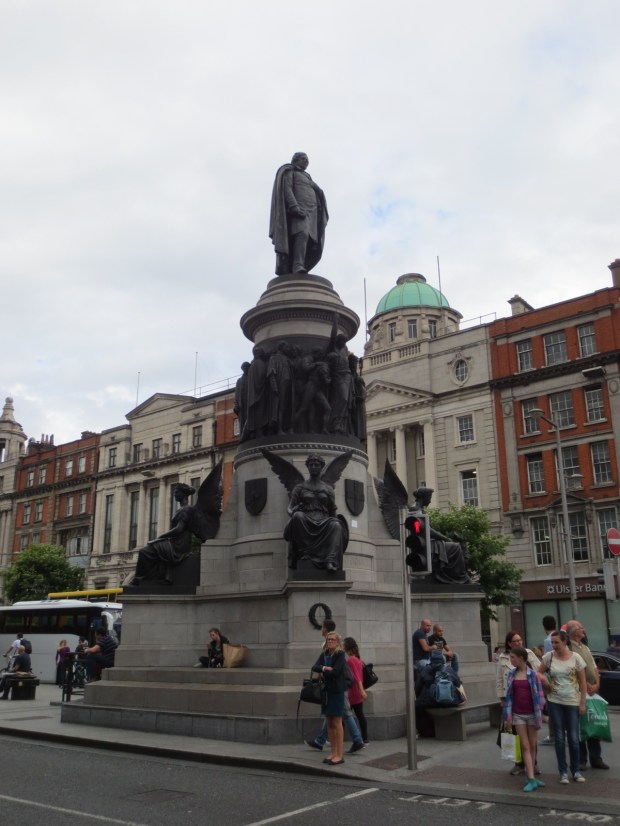 Daniel O'Connell - The Liberator (the angels below him represent his four virtues Courage, Fidelity, Eloquence and Patriotism)