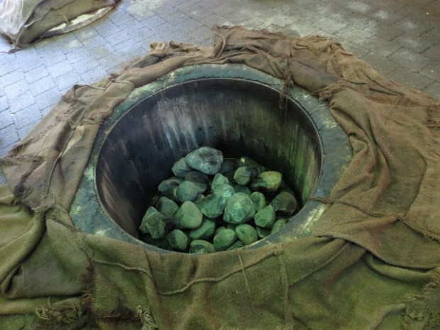 The Hangi, where our food was prepared