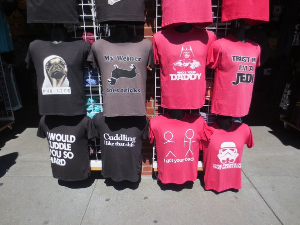 If you can't find a t-shirt in SF, your demands are unrealistic.