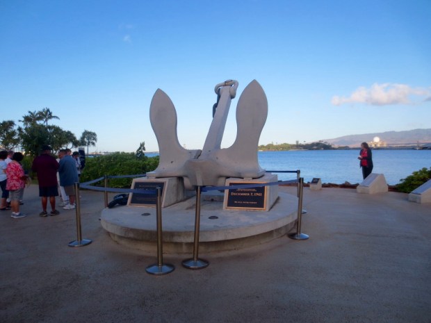 The massive anchor, now a statue