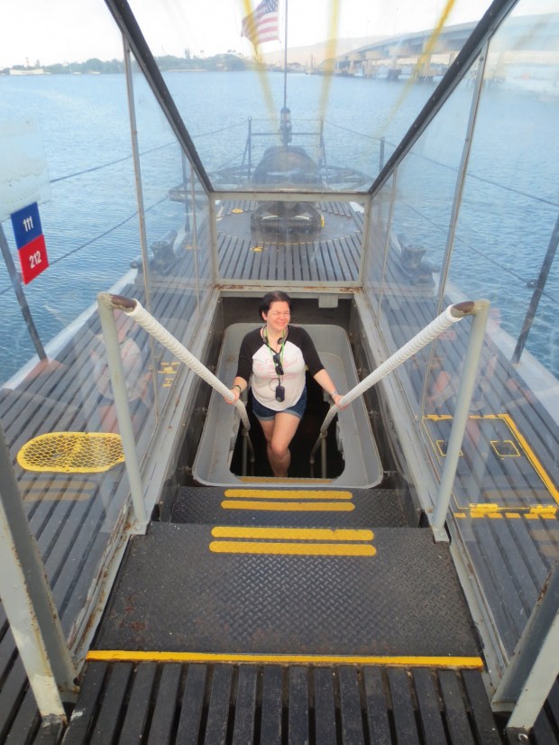 Bright sunlight after spending the better part of an hour down in the "deep"