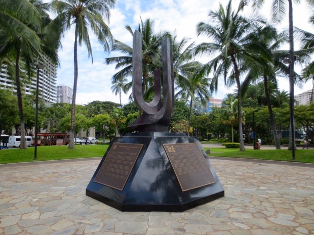 Statue comemmorating the Japanese-American soldiers in the "Go For Broke"-quadrant