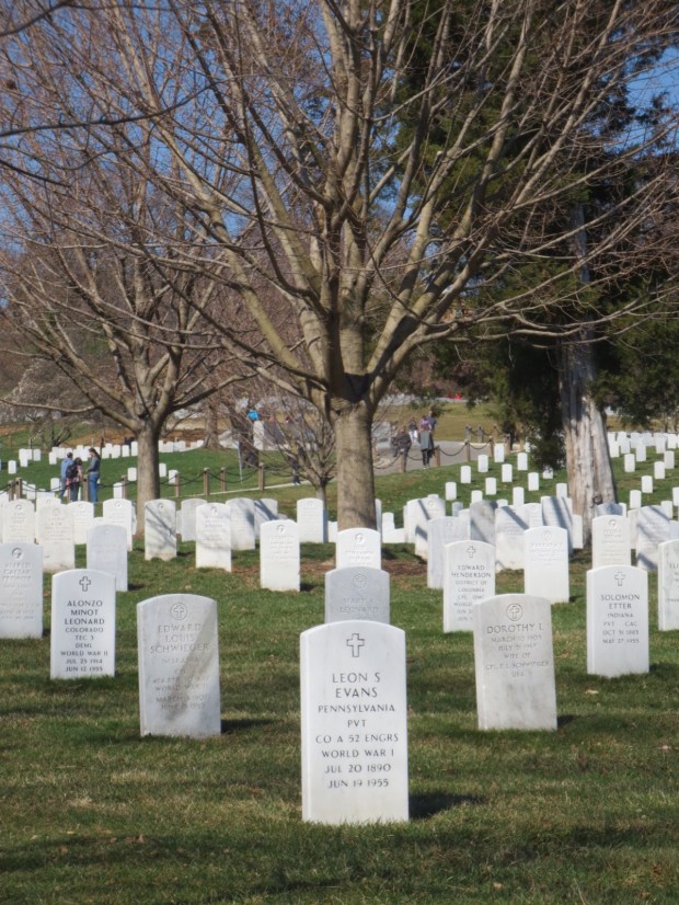 Arlington graves all have uniform headstones since the 1930s. It is believed his cemetery wil be full by 2025.