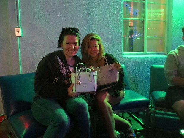 Me and Paula (Argentina) - We bought the same purse (before we met)...