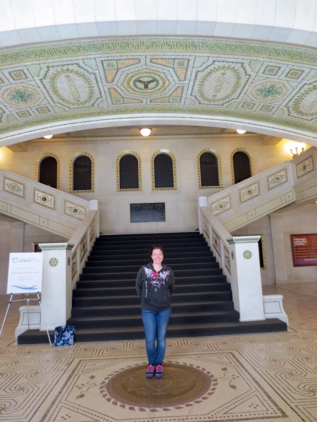 The Chicago Cultural Center - one of the most beautiful buildings. And used in the movie "Untouchables" - Al Capone wuz here...