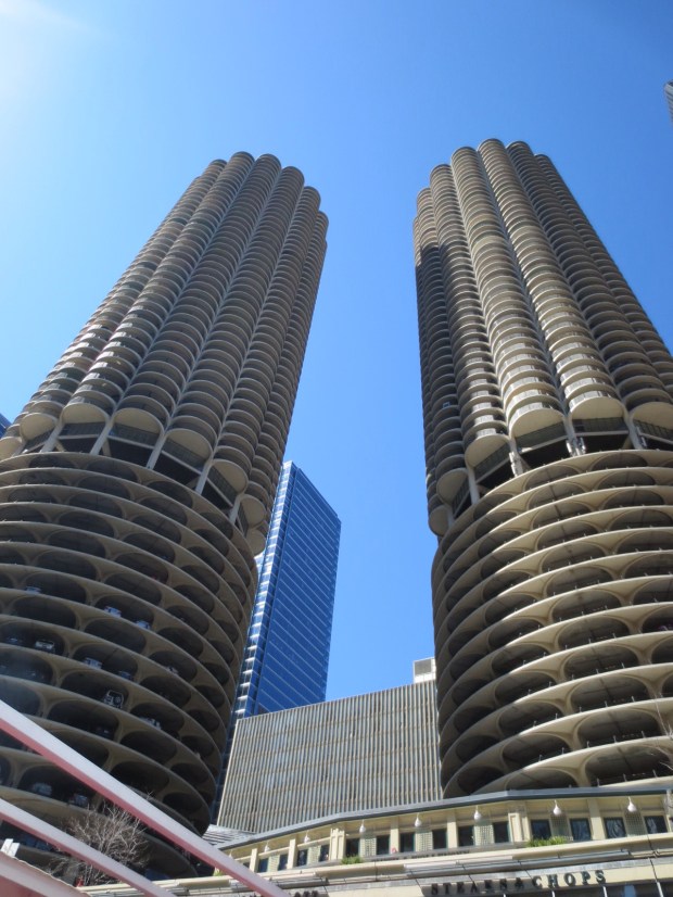"A city within a city" - these two buildings have everything within: Parking, daycare, fitness center, shopping, groceries, laundry... I remembered something ;-)