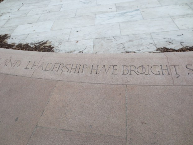 Finishing off with my favourite find ;-) Sorry, I'm a graphic designer and I love typography in monuments, pavements etc etc... This one cracked me up though.... "Oops, we missed one..."