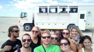 Almost he whole gang in the Etosha Salt Pans