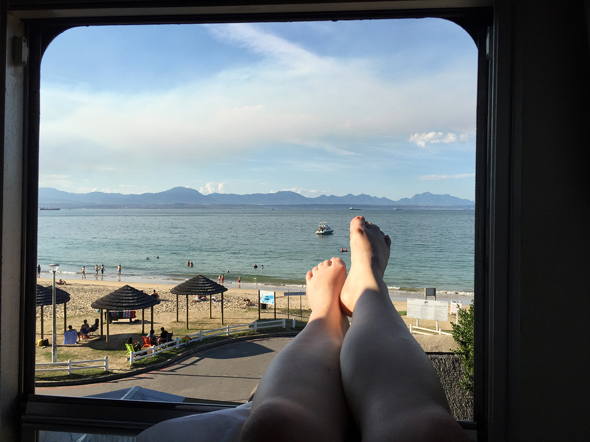 Reading my book in my "room"... So nice