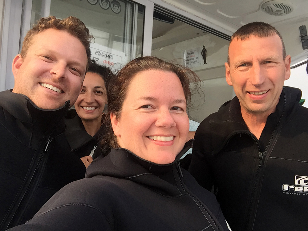 My new friends who were not yet shark bait