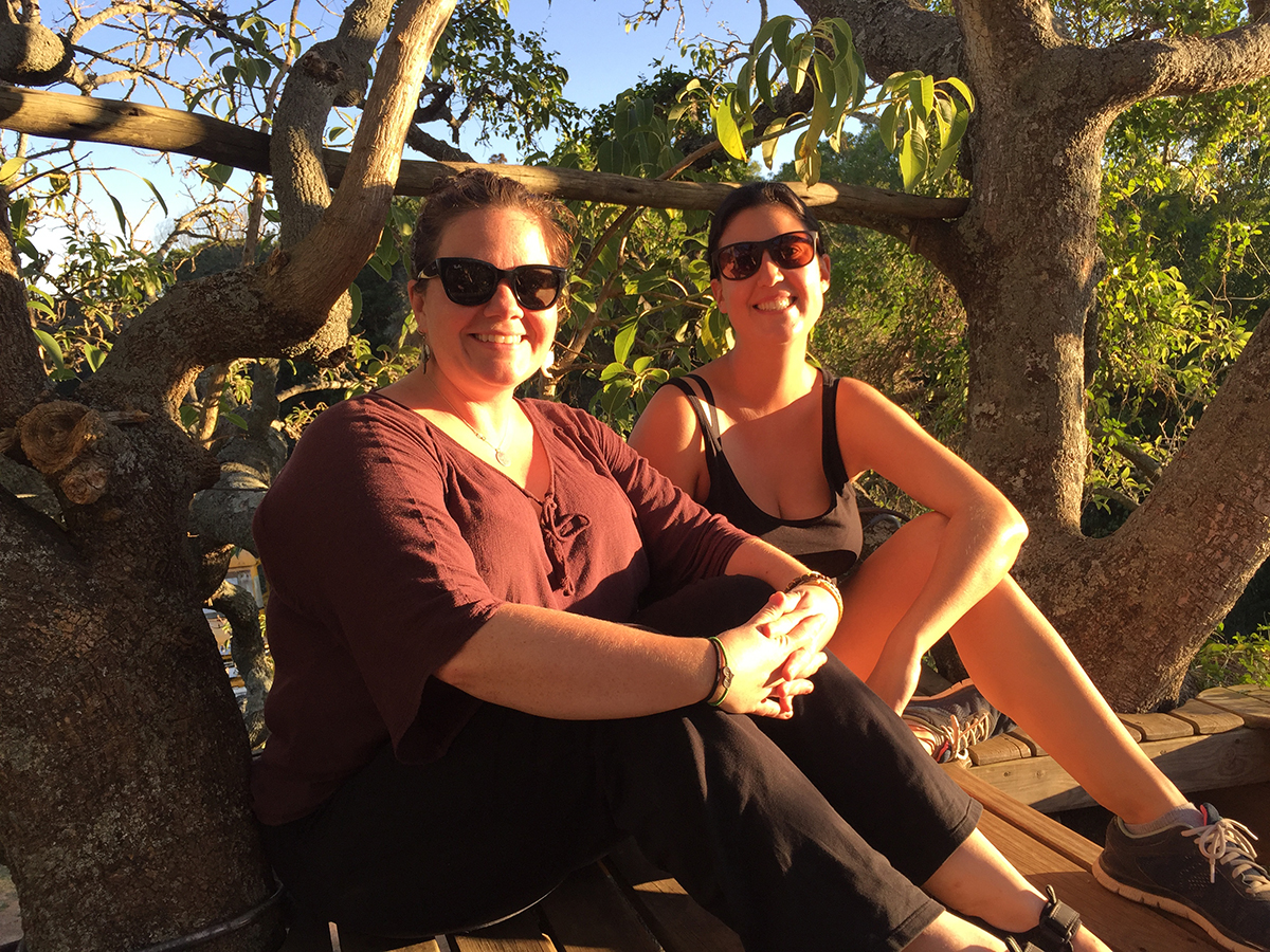 Me and Danielle up a tree