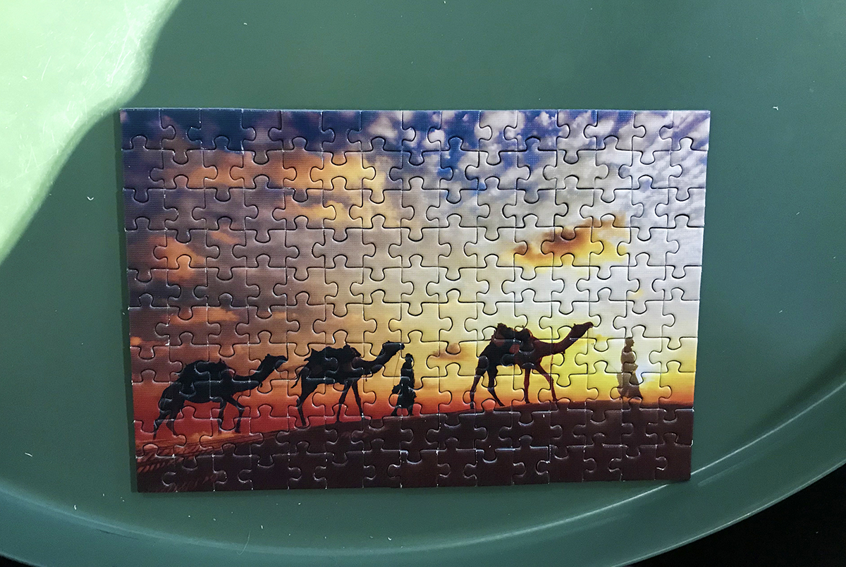 We did a puzzle